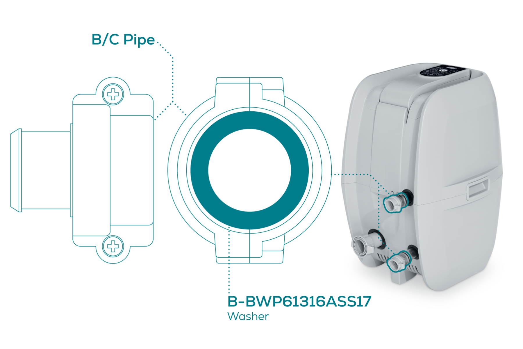 Washer for B/C Pipe - Airjet Pump