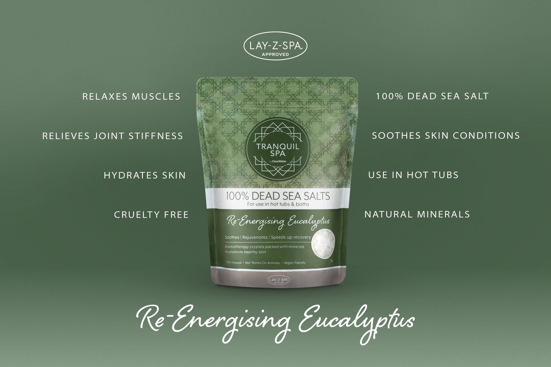 Tranquil Spa Dead Sea Salts - Eucalyptus