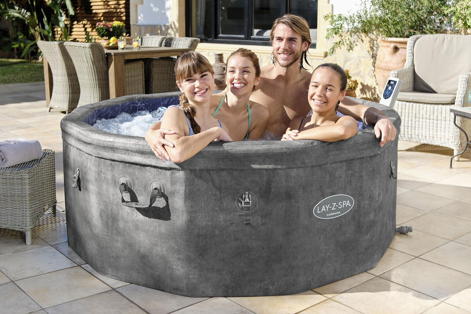 Lay-Z-Spa Carrara 4 person foam walled hot tub