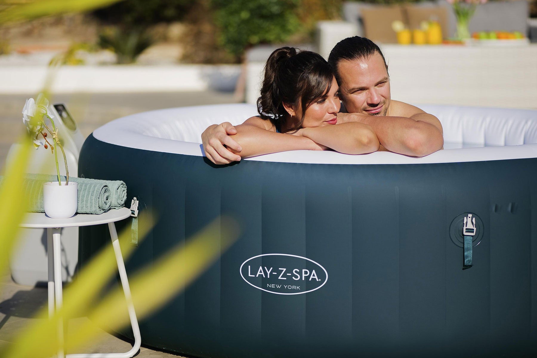 lay z spa new york energy-efficient inflatable hot tub