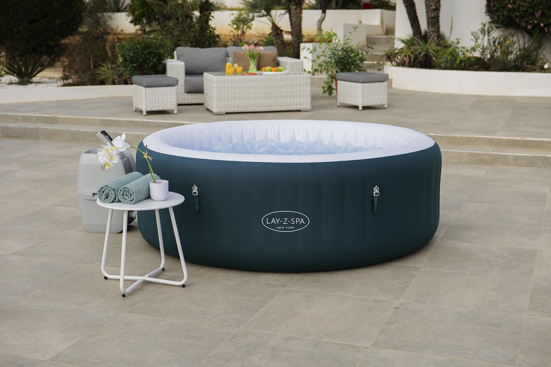 lay z spa new york inflatable hot tub for 6 people