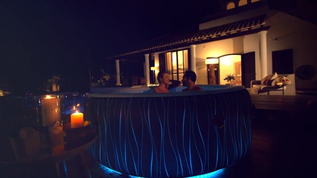 lay z spa hollywood hot tub video